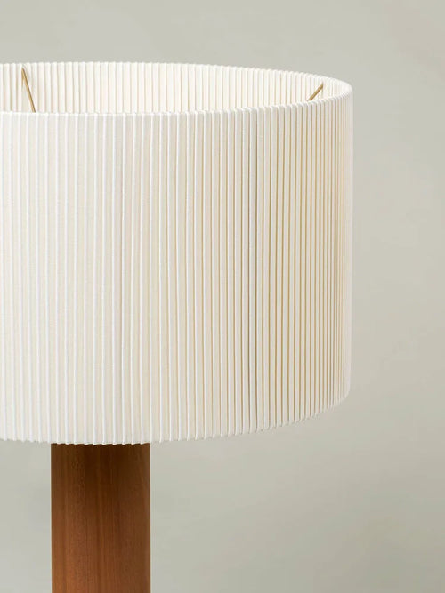 Vintage minimalist solid wood wabi-sabi table lamp - vue 7 sur 6