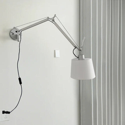 applique murale industrielle nordique pliable avec bras long pivotant