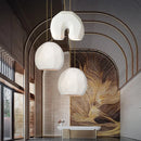 lustre moderne en forme de u design en résine pour éclairage d'étude