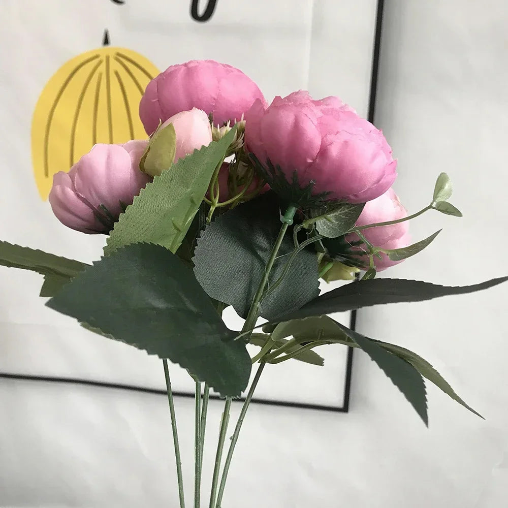 bouquet de pivoines artificielles pour décoration de mariage et maison - vue 5 sur 16