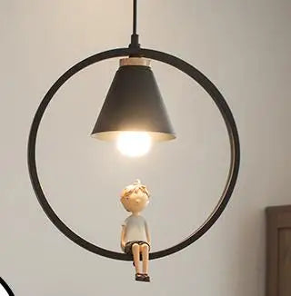 suspension vintage en fer pour éclairage enfants et cafés - vue 8 sur 10