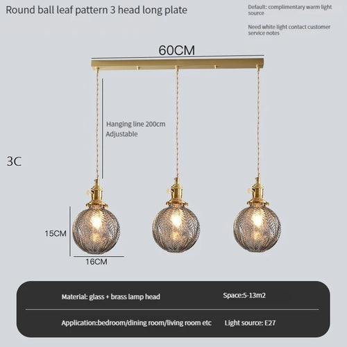 suspension vintage avec interrupteur et abat-jour en verre cristal - vue 21 sur 22