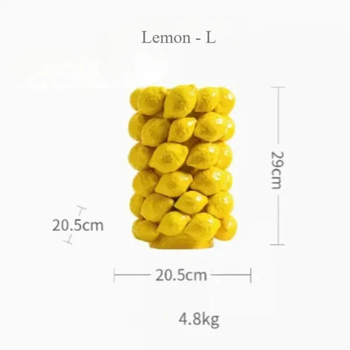 Ceramic Vase,Lemon Tomato Modern Simple Style Indoor Wedding Table Decoration,Creative Home Decorative Flower Arrangement - vue 14 sur 13