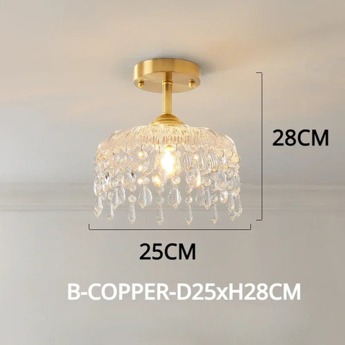 lustre vintage en cristal led design floral élégant - vue 14 sur 14