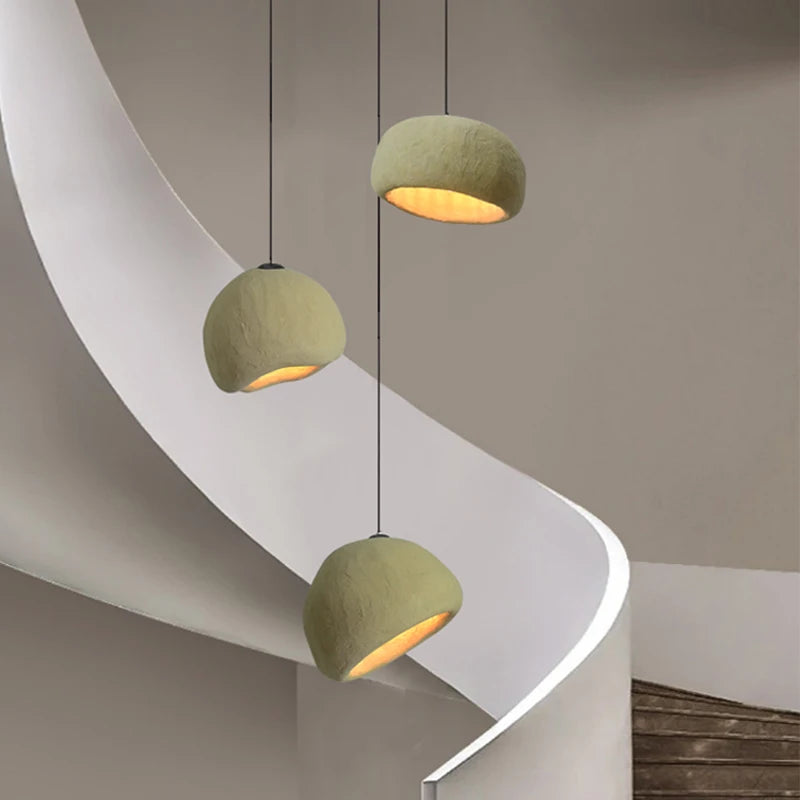 Rétro Loft escaliers E27 Led Lustre éclairage Wabi Sabi Lustre suspension Lustre lampe nordique suspension lampe décor à la maison suspension lampe - vue 5 sur 11