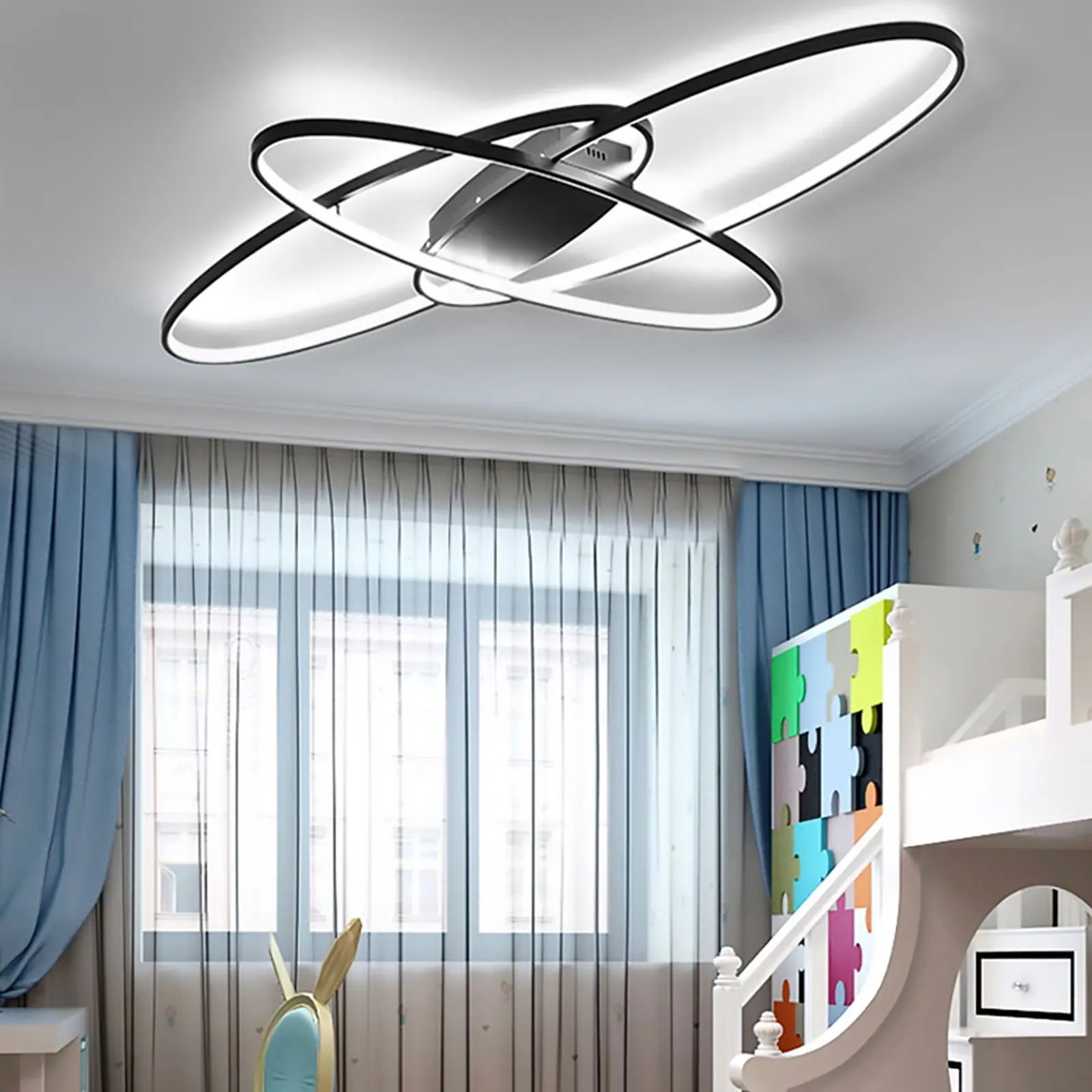lustre led créatif luminaire de suspension plafonnier - vue 5 sur 6