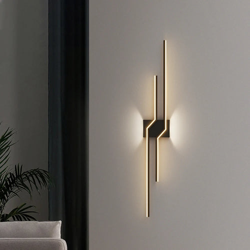 Modern minimalist designer strip wall light loft decor - vue 6 sur 22