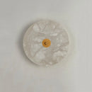 applique murale led ronde en marbre rétro-éclairage décoratif pour restaurant et hôtel