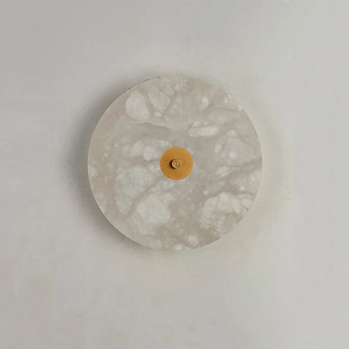 applique murale led ronde en marbre rétro-éclairage décoratif pour restaurant et hôtel