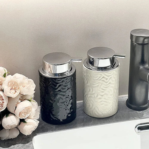 distributeur de savon en céramique européenne pour salle de bain - vue 5 sur 8