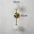 applique murale led post-moderne simple en verre doré
