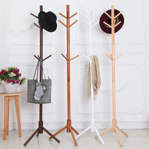 cintres en bois support à chapeaux et manteaux avec crochets