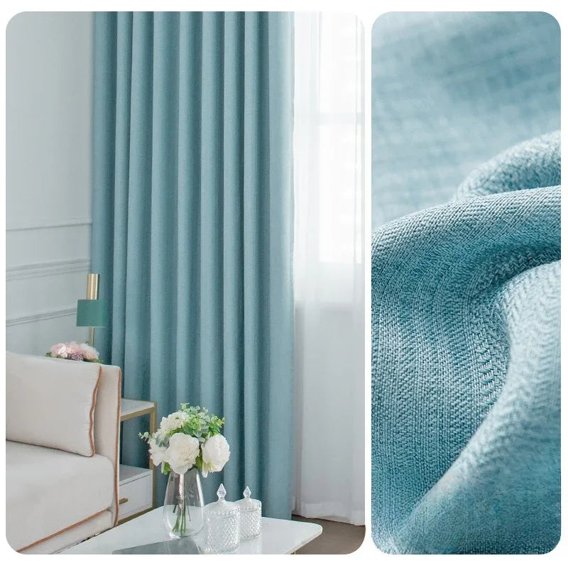Rideau occultant moderne style ins pour salon chambre - vue 12 sur 13
