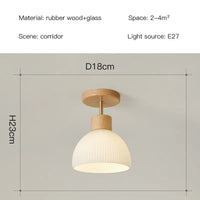 plafonnier led bois verre allée couloir vestiaire balcon nordique