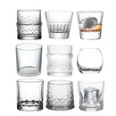 Verre whisky design motif relief robuste maison