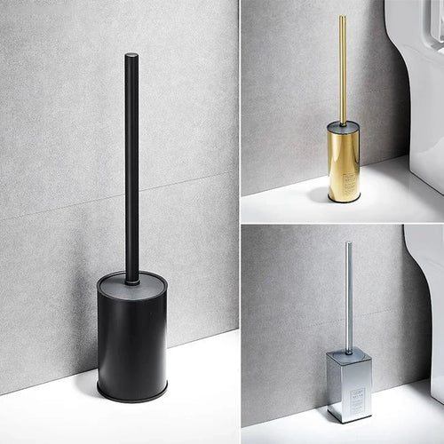 brosse de toilette de luxe en acier inoxydable pour salle de bain - vue 2 sur 8