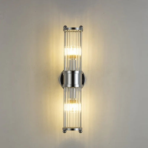 applique murale en cristal à rayures chromées et noires pour intérieur - vue 3 sur 11