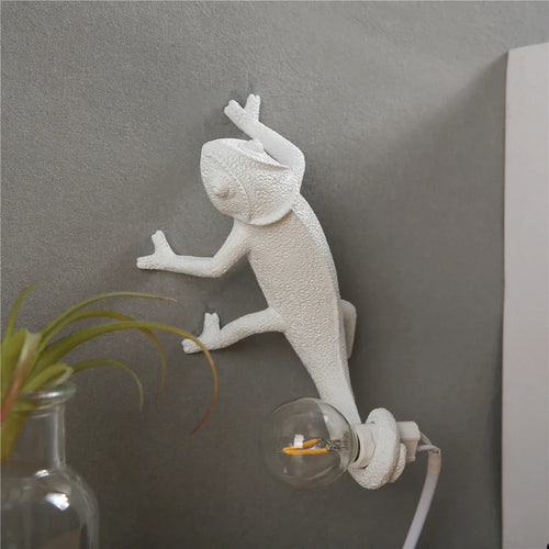 veilleuse lézard nordique lampe décorative moderne en résine - vue 2 sur 11