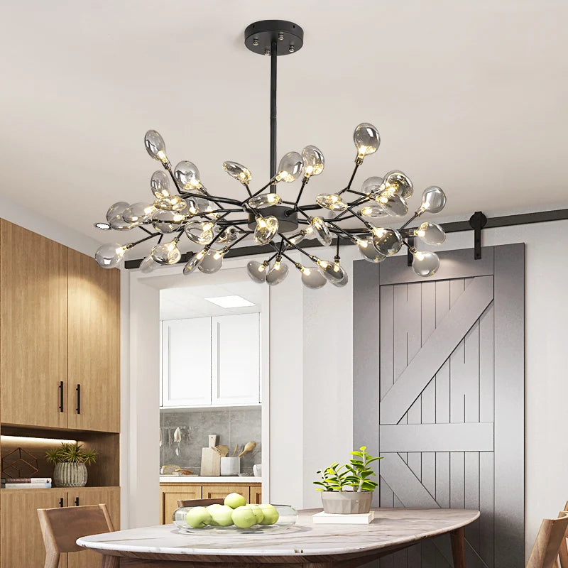 lustre en feuilles de pissenlit pour décoration intérieure élégante - vue 5 sur 10