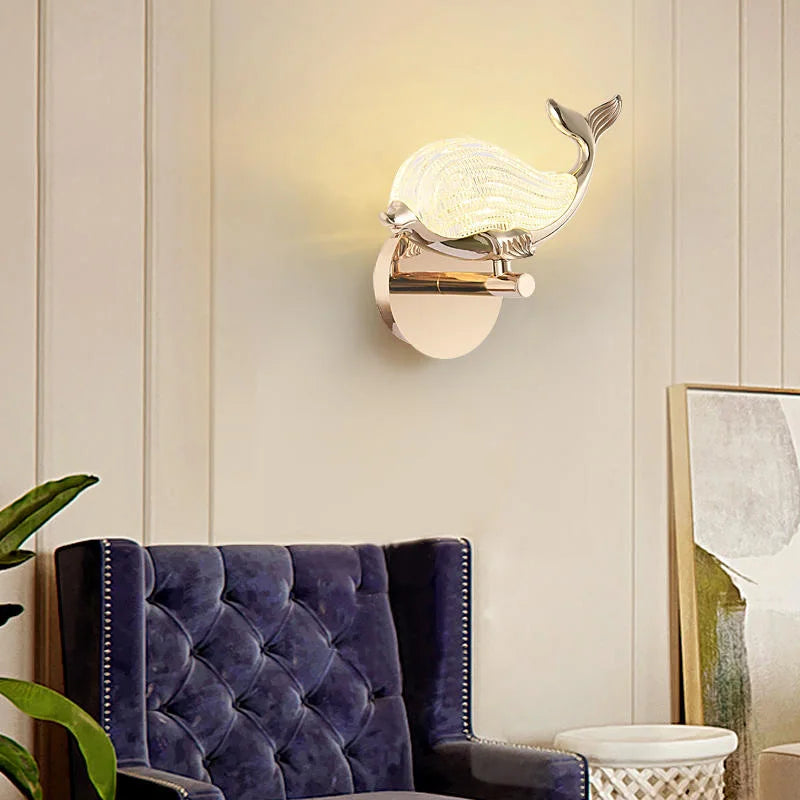 Style européen Villa Hall escalier lampe baleine lustre créatif salon luxe dauphin chambre suspension éclairage - vue 6 sur 14