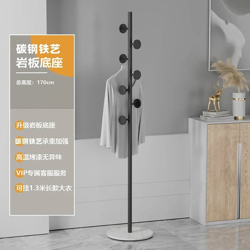 Multifunctional Floor Coat Rack, Hat Hanger, Tree Style, Freestanding Handbag Organizer, Luxury Storage Stand, 7 Hooks - vue 28 sur 28