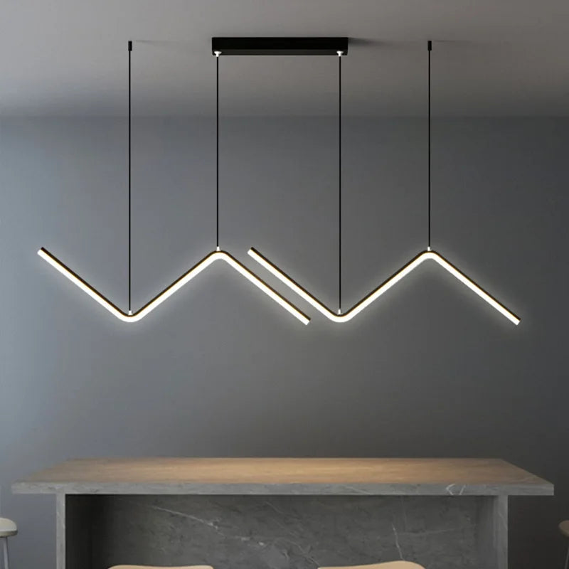 lustre moderne à led avec télécommande pour intérieur élégant - vue 5 sur 12