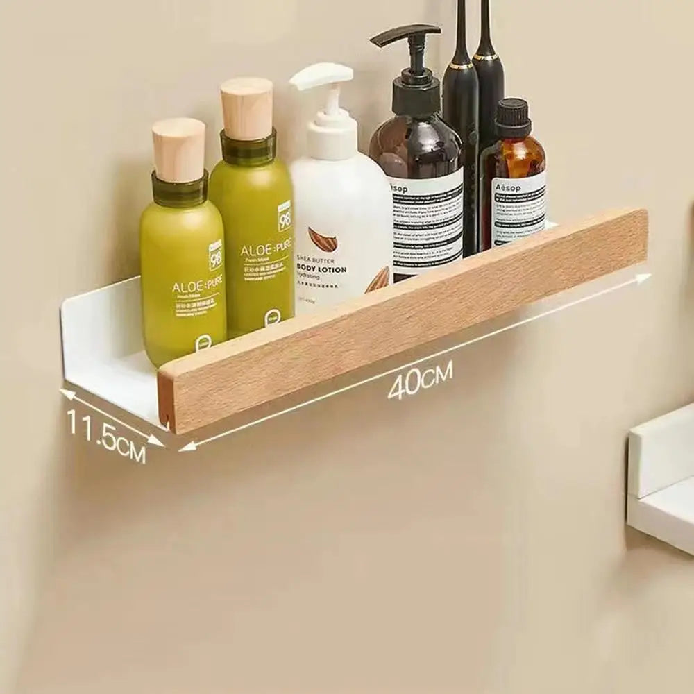 étagère en hêtre étanche pour rangement cuisine et salle de bain - vue 9 sur 20