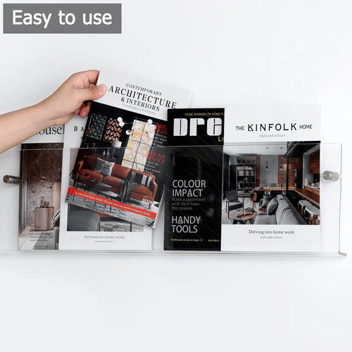 porte-brochures mural en acrylique pour magazines et littérature - vue 3 sur 40