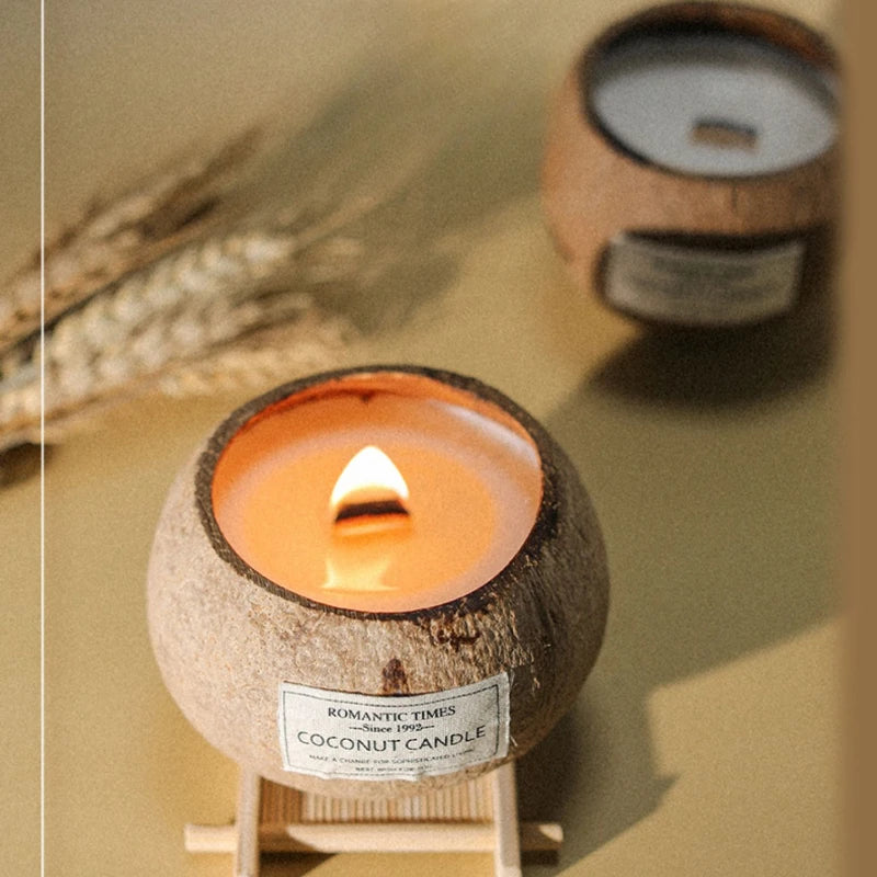 coffret cadeau bougie parfumée noix de coco souvenir de noël - vue 7 sur 20