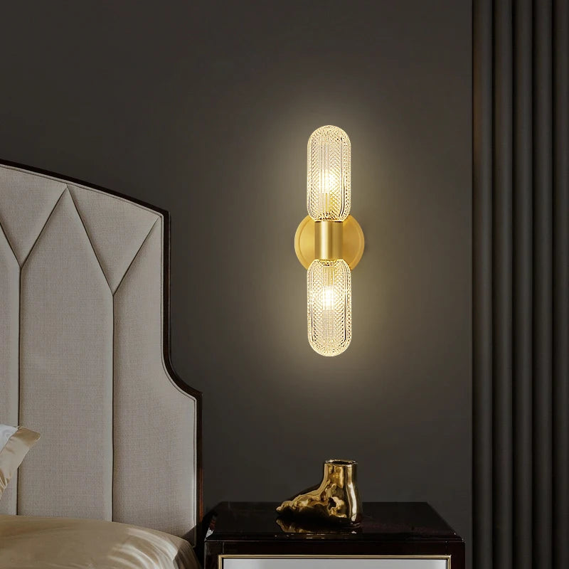 applique murale de luxe en cuivre minimalistes luminaires - vue 4 sur 7