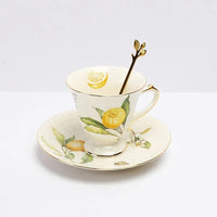 Assiette ceramique style europeen motif citron table