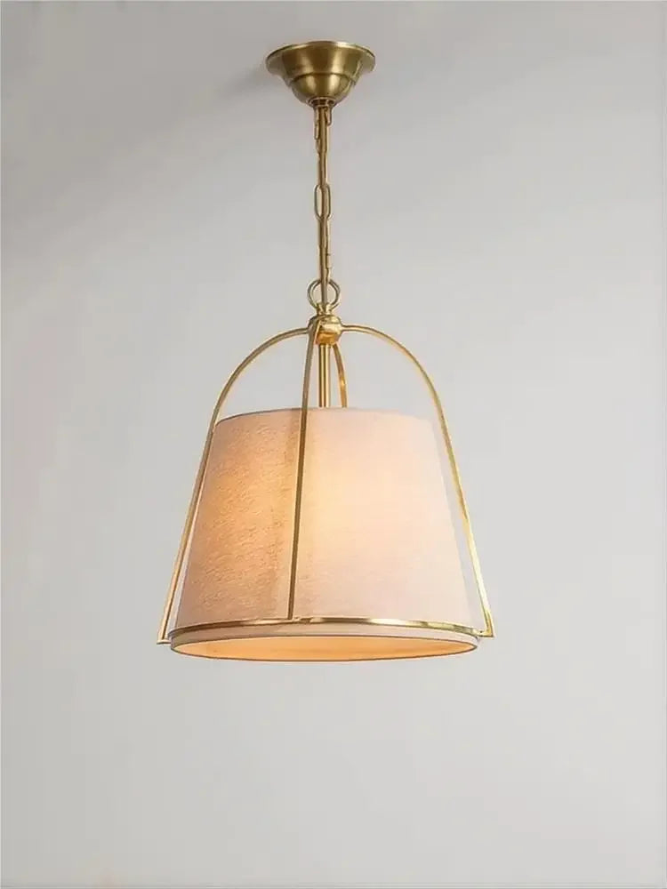 lustre vintage en tissu pour bar restaurant led - vue 3 sur 7