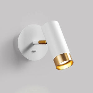 Modern rotating LED wall light with adjustable indoor lighting