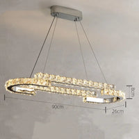 lustre led en cristal design luxe pour décoration intérieure