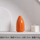 Modern Ceramic Vase with Minimalist Design, Dried Flower Vase, New Chinese Style Ceramic Vase, Luxury Home Decor Orange Ceramic