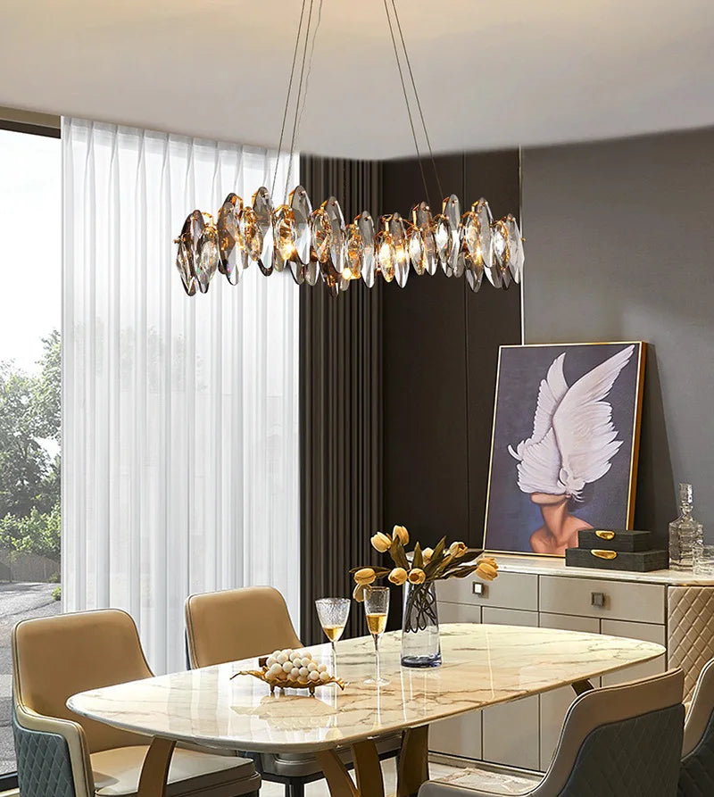 lustre vintage art déco en cristal pour éclairage intérieur - vue 4 sur 11