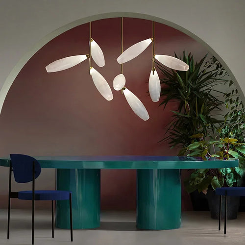 lustre moderne en verre design forme de raisin suspendu