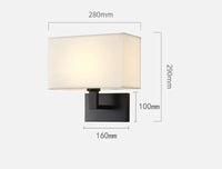 Appliques murales moderne nordique pour chambre 3 couleurs abat-jour