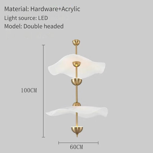 Minimalist nordic acrylic chandelier for restaurants and cafés