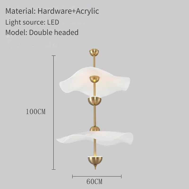 Minimalist nordic acrylic chandelier for restaurants and cafés