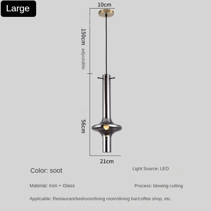 luminaire en verre avec joint en bambou design artistique pour divers espaces - vue 7 sur 12
