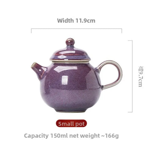 Théière artisanale ru kiln avec infuseur puer