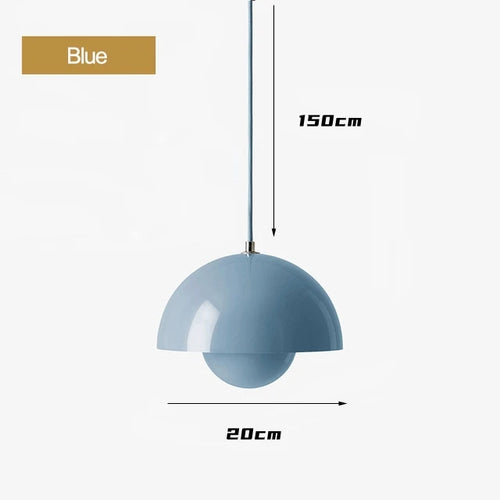 Iron pot LED pendant light multicolour semicircular chandelier for restaurant and kitchen décor - vue 9 sur 14