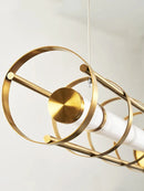 lustre moderne en acier inoxydable avec led et acrylique creux