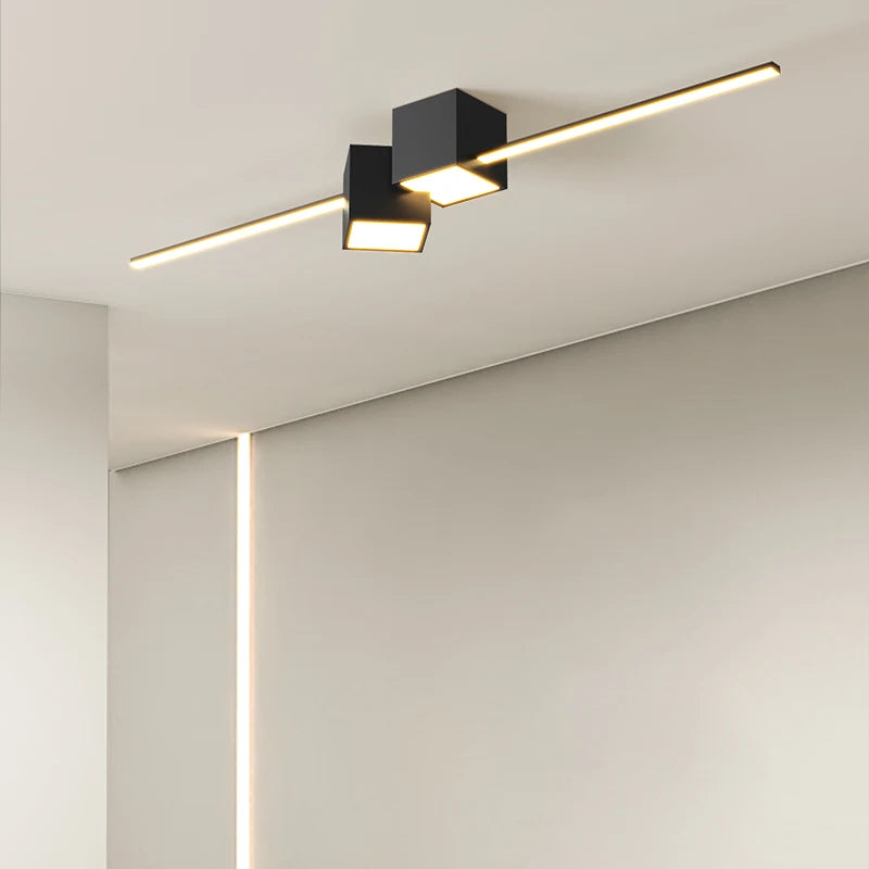 lustre led minimaliste pour éclairage intérieur moderne - vue 4 sur 10