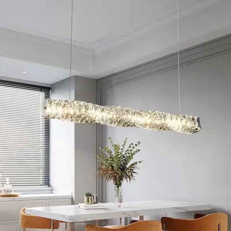 lustre cristal moderne avec télécommande dimmable pour restaurant - vue 5 sur 22