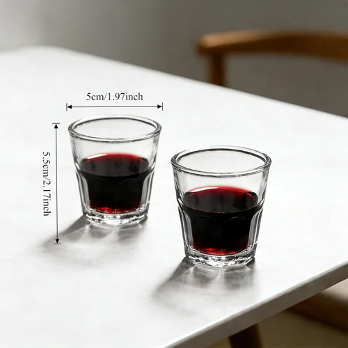 Lot de 2 petits verres cocktail transparents
