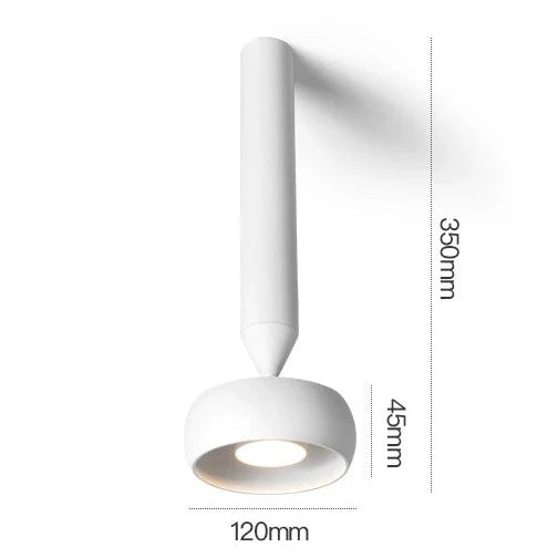 Plafonnier led minimaliste blanc/noir - vue 12 sur 12