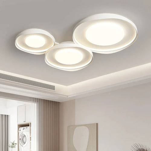 Plafonnier circulaire moderne en fer pour éclairage intérieur