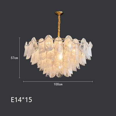 lustre suspendu en verre design nuage créatif moderne
